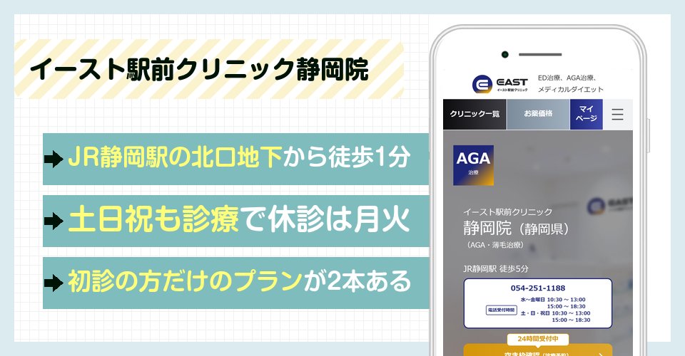 イースト駅前クリニック静岡院の特徴まとめ