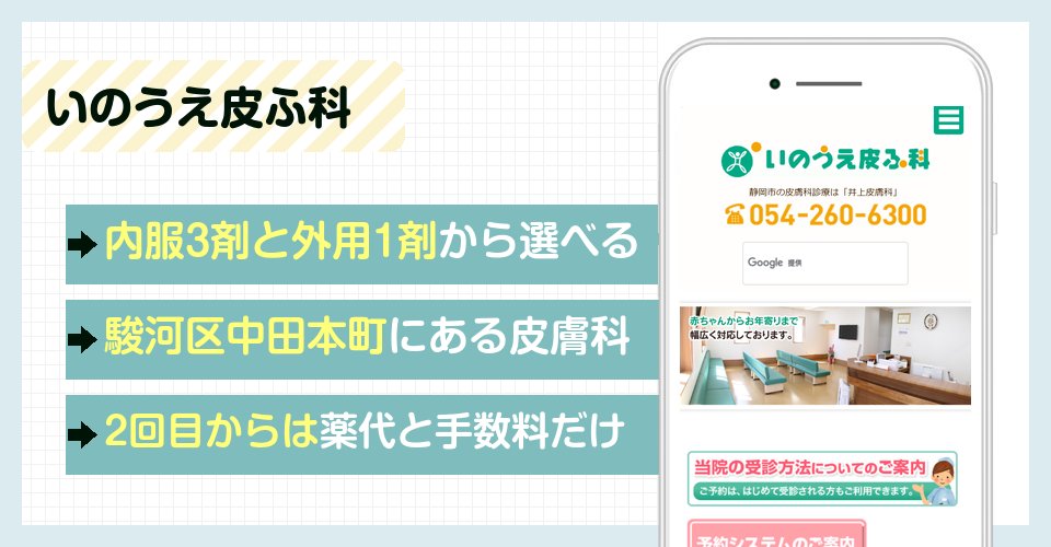 いのうえ皮ふ科の特徴まとめ