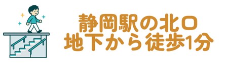 静岡駅の北口地下から徒歩1分