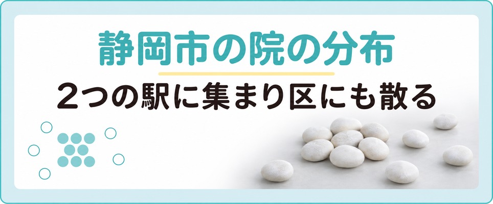 静岡市のAGAクリニックは2つの駅に集まり駿河区と清水区にも散る