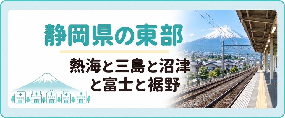 静岡県東部の熱海と三島と沼津と富士と裾野でもAGA治療は続けられる