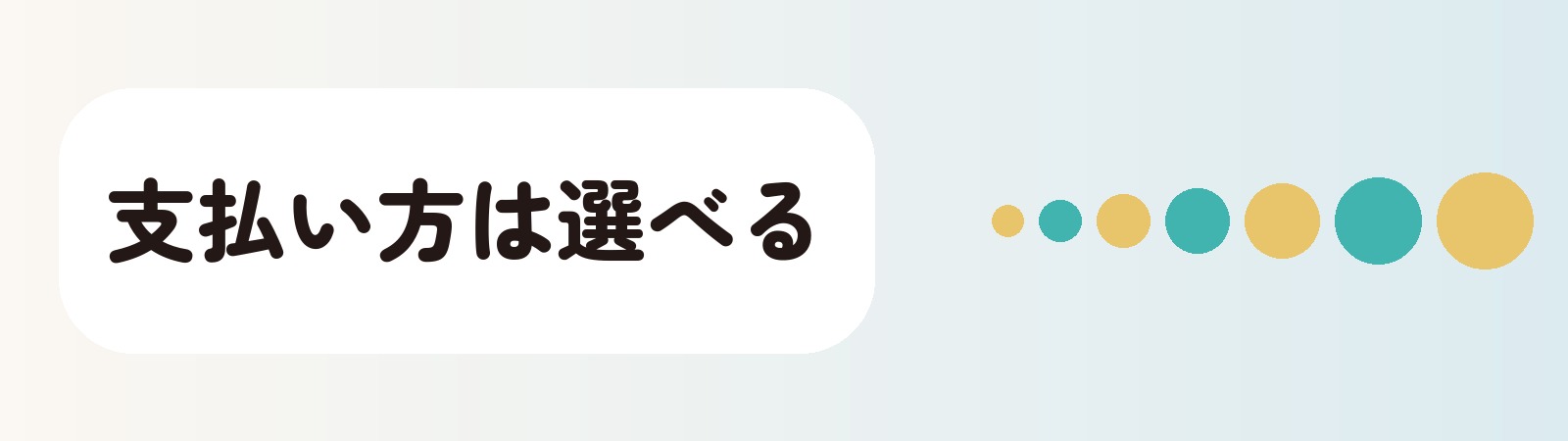 支払い方は選べる