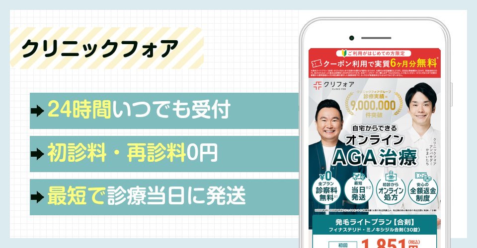 クリニックフォアの特徴まとめ