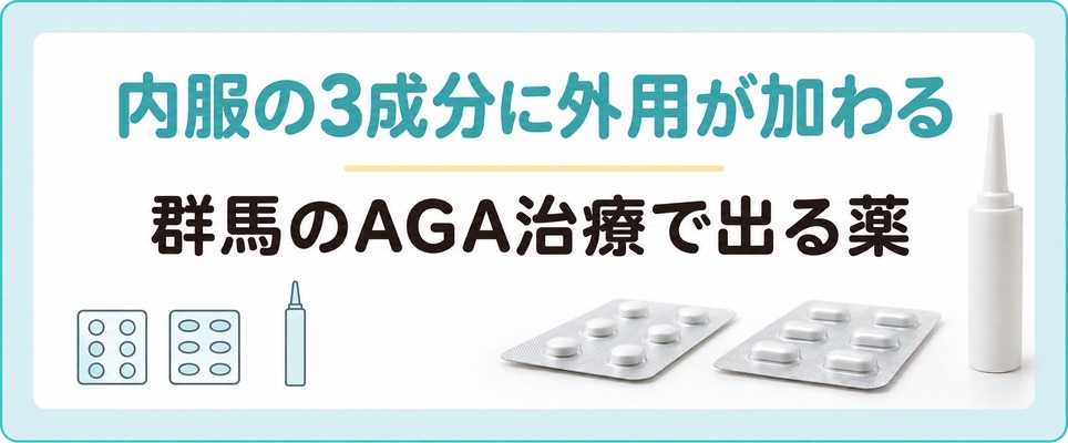 群馬のAGAで出る内服はフィナステリドとデュタステリドにミノキシジルが加わる