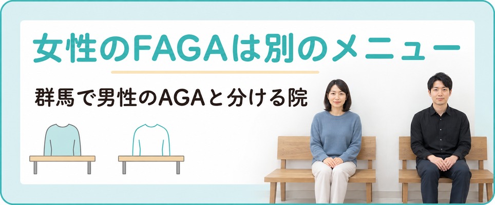 群馬には女性の薄毛をFAGAと呼び男性のAGAとメニューを分けている院がある