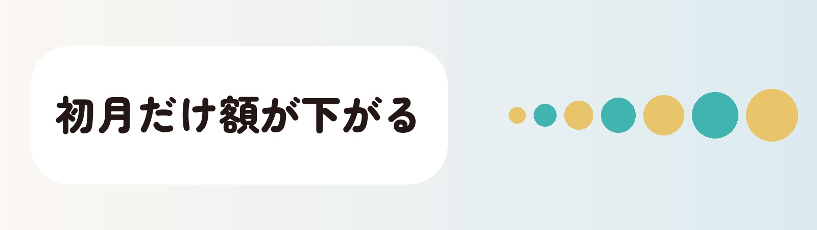 初月だけ額が下がる