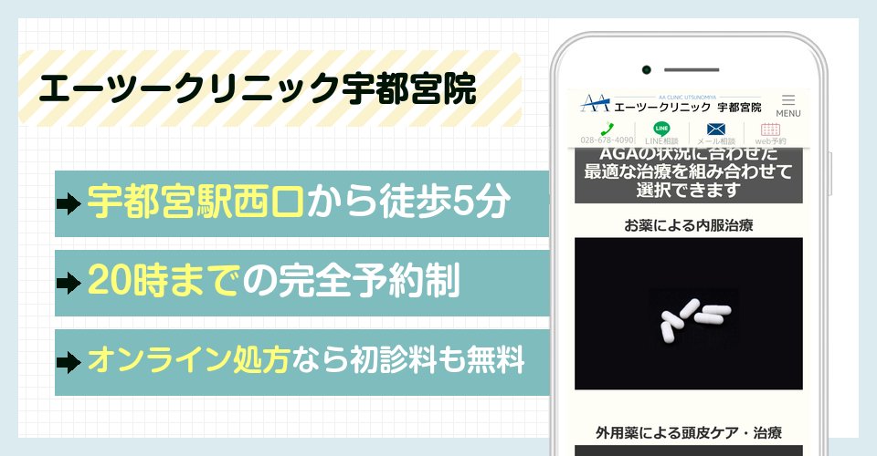 エーツークリニック宇都宮院の特徴まとめ