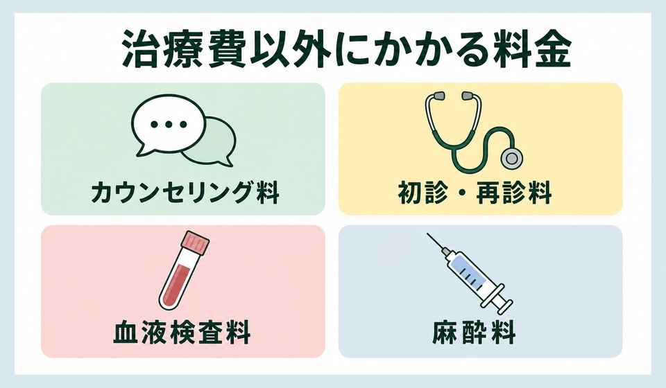 AGA治療で治療費以外にかかる可能性のある料金