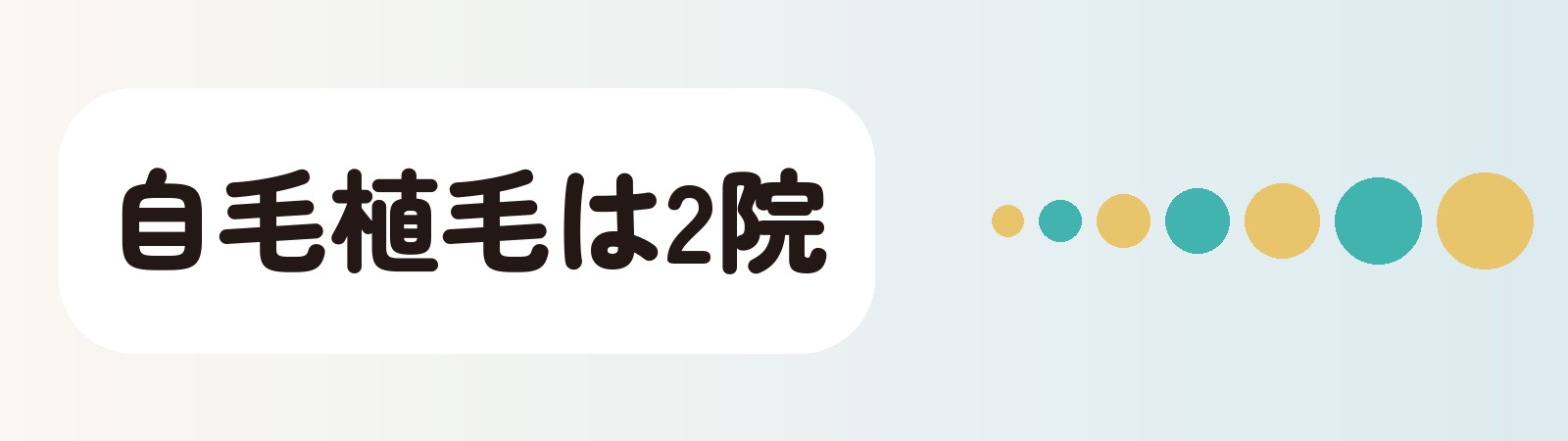 自毛植毛は2院