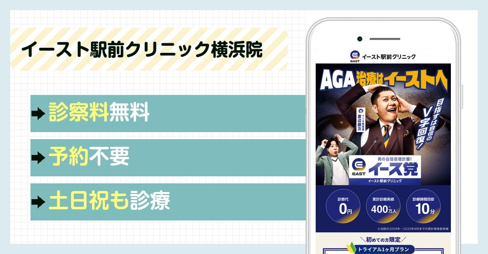 イースト駅前クリニック横浜院の特徴まとめ