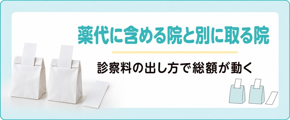 薬代に乗るものの違いで総額が動く