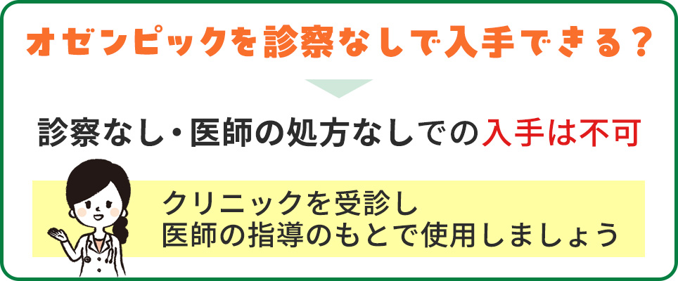 オゼンピックは診察なしで入手不可