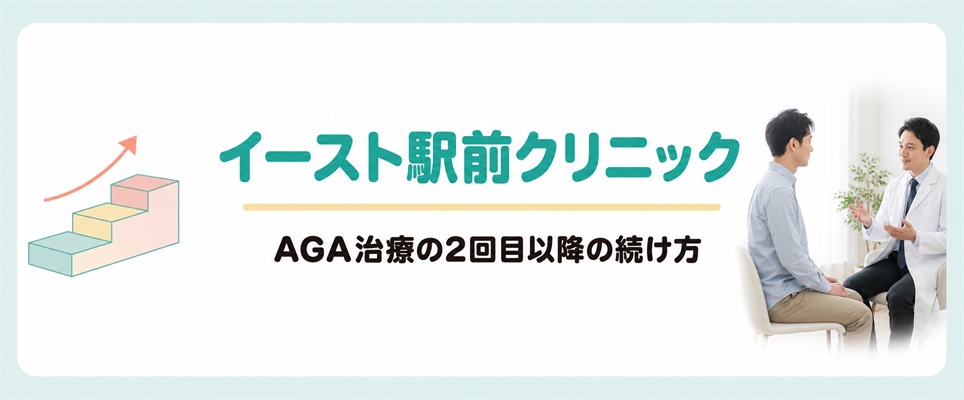 イースト駅前クリニックのAGA治療の2回目以降の続け方