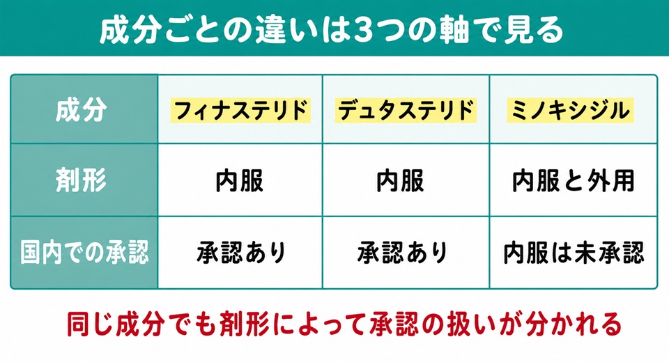 イースト駅前クリニックで扱う薬の成分ごとの違い