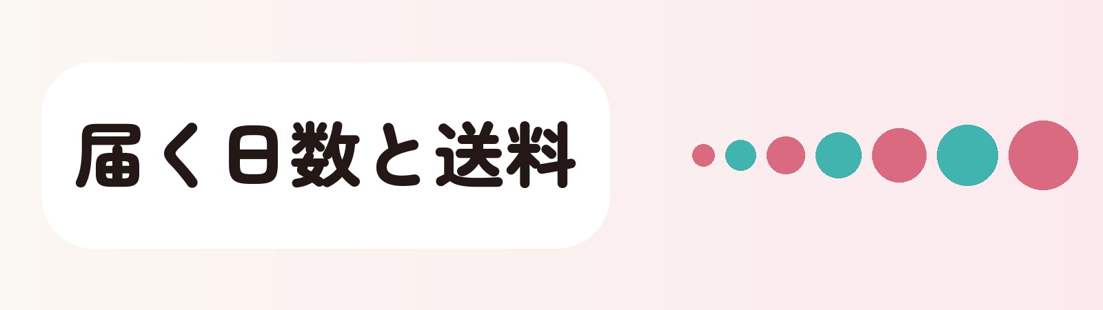 届く日数と送料