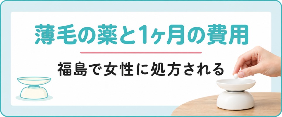 福島で女性に処方される薄毛の薬と1ヶ月あたりの費用