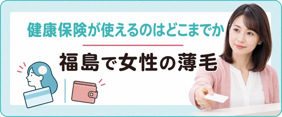 福島で女性の薄毛に健康保険が使えるのはどこまでか