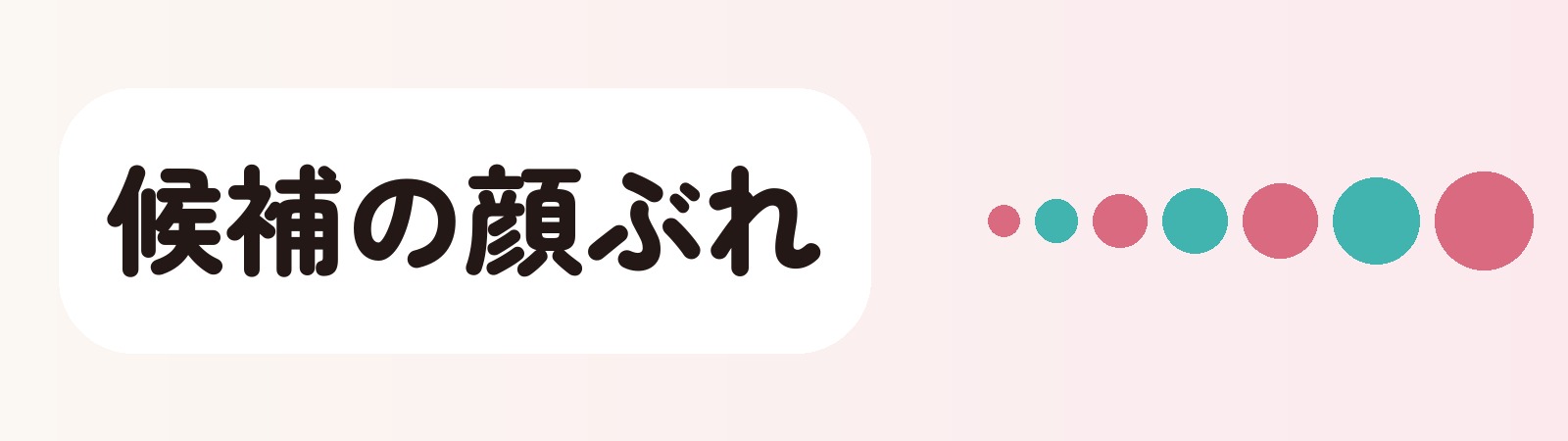 候補の顔ぶれ