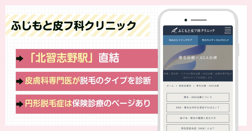 ふじもと皮フ科クリニックの特徴まとめ