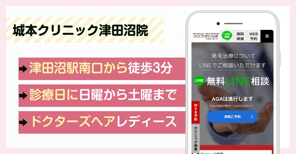 城本クリニック津田沼院の特徴まとめ
