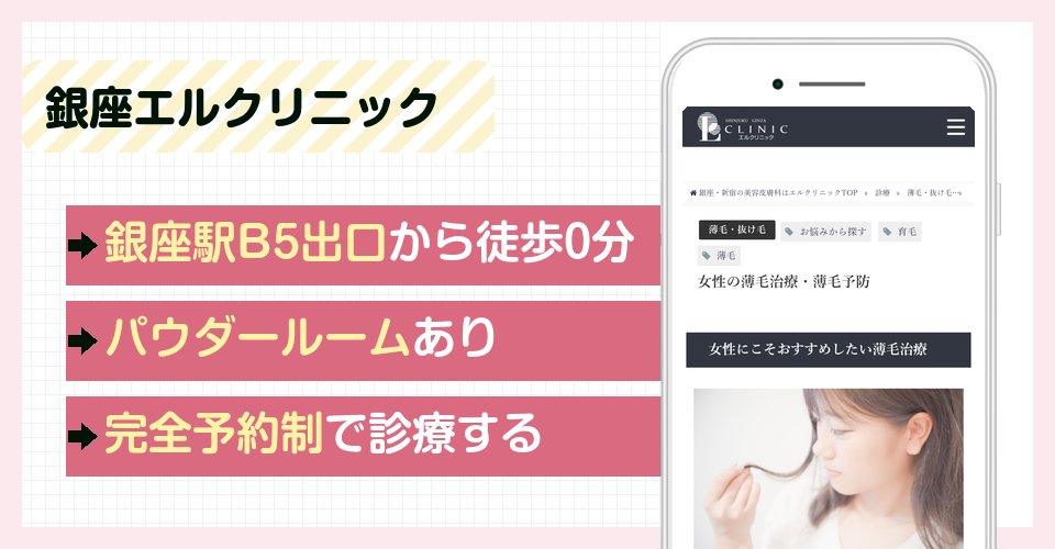 銀座エルクリニックの特徴まとめ