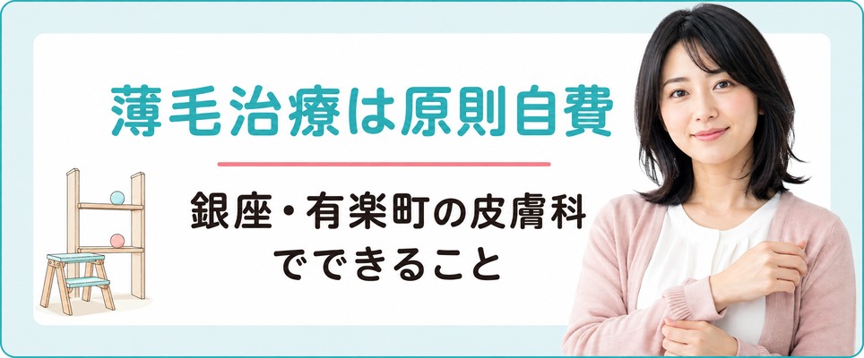 銀座・有楽町で女性の薄毛治療は保険適用になるか