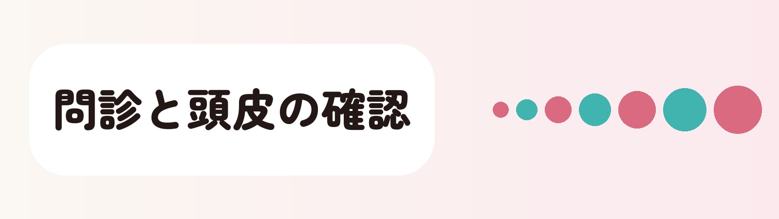 問診と頭皮の確認