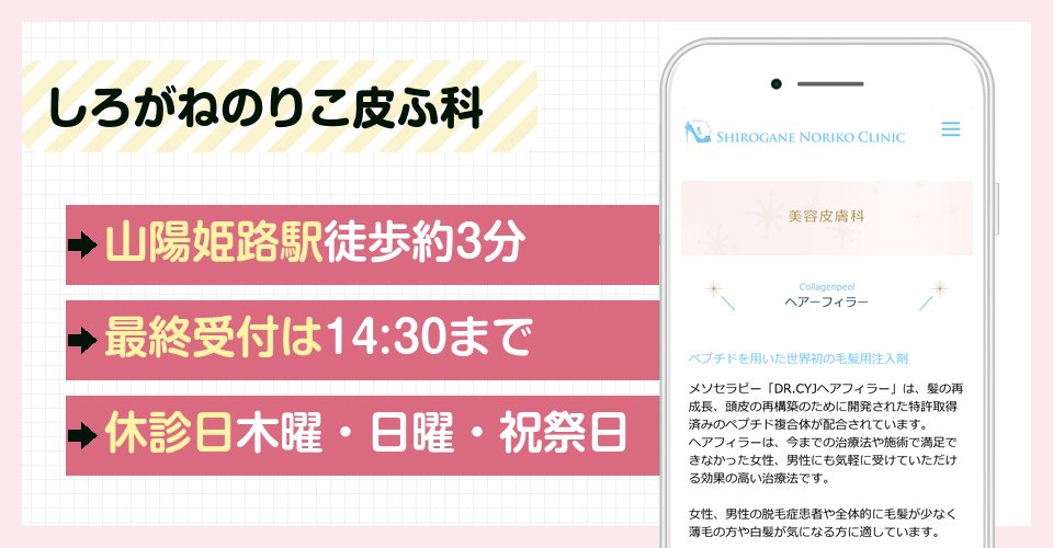 しろがねのりこ皮ふ科の特徴まとめ