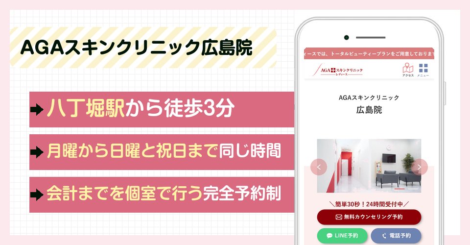 AGAスキンクリニック広島院の特徴まとめ