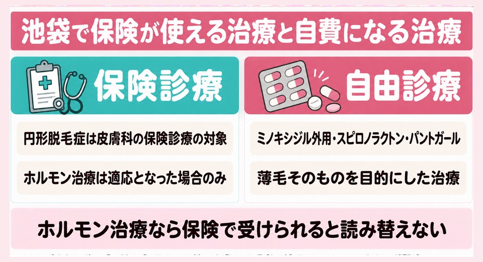 池袋で保険が使える治療と自費になる治療の振り分け