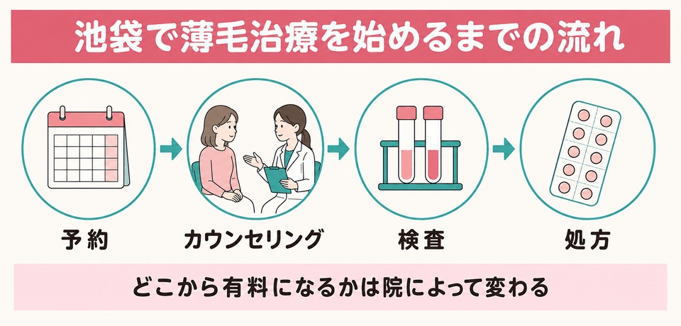 池袋で薄毛治療を始めるまでの流れ