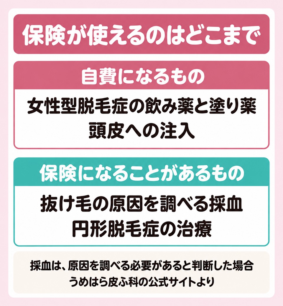 柏で保険の枠と自費が切り替わるところ