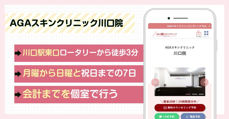 AGAスキンクリニック川口院の特徴まとめ