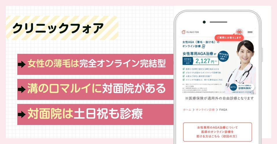 クリニックフォアの特徴まとめ