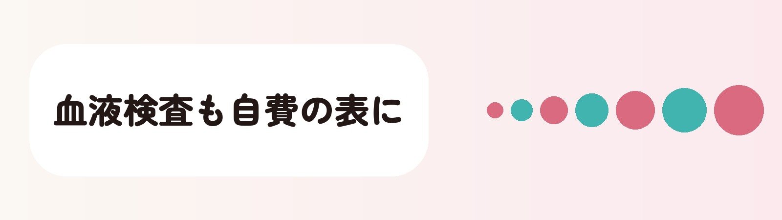 血液検査も自費の表に