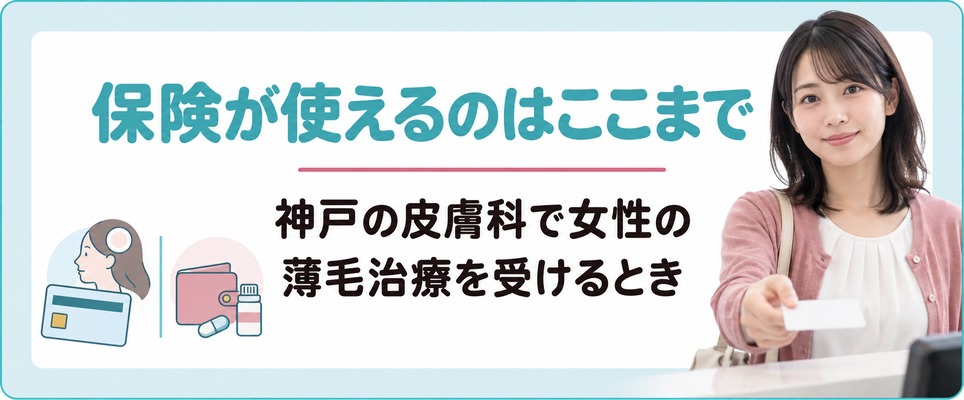 神戸の皮膚科で女性の薄毛治療のどこまでが保険診療になる？
