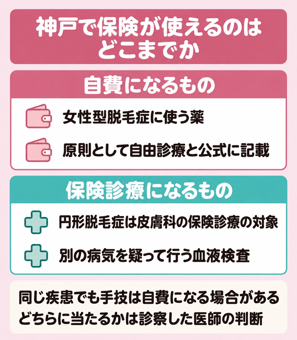 神戸で保険が使えるのはどこまでか