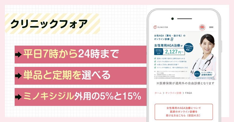 クリニックフォアの特徴まとめ