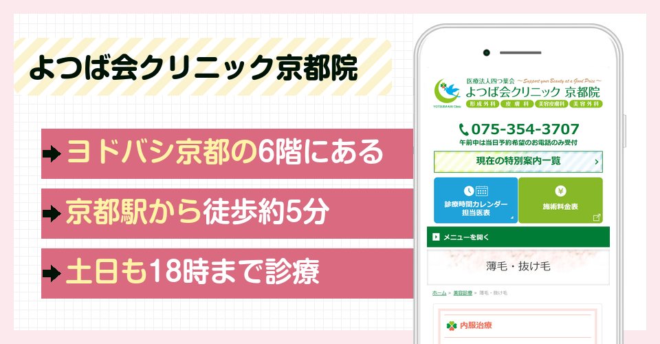 よつば会クリニック京都院の特徴まとめ