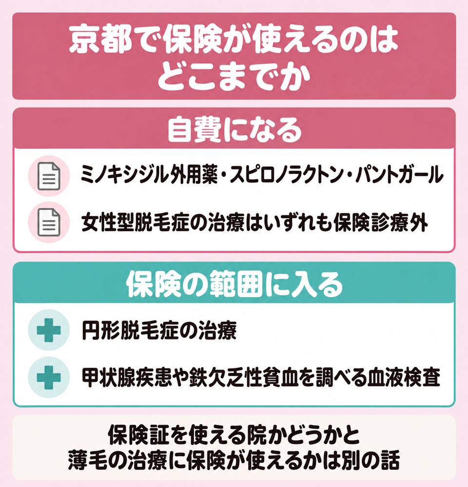 京都で保険が使えるのはどこまでか