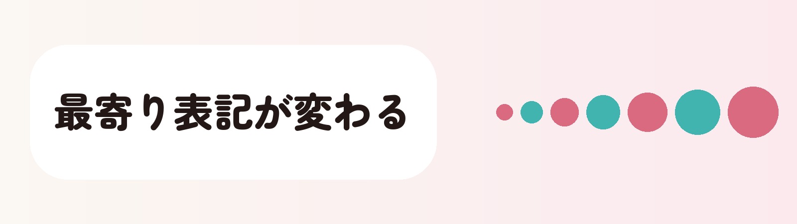 最寄り表記が変わる