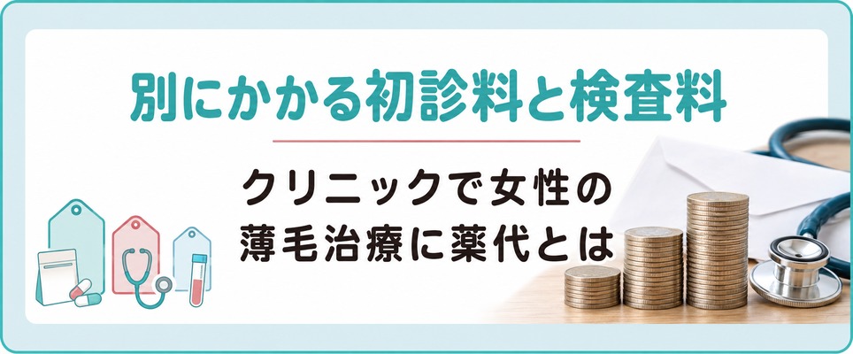 町田のクリニックで女性の薄毛治療に薬代とは別にかかる初診料と検査料