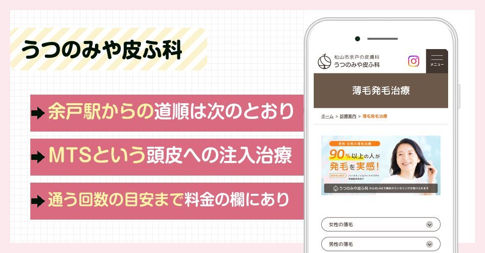 うつのみや皮ふ科の特徴まとめ