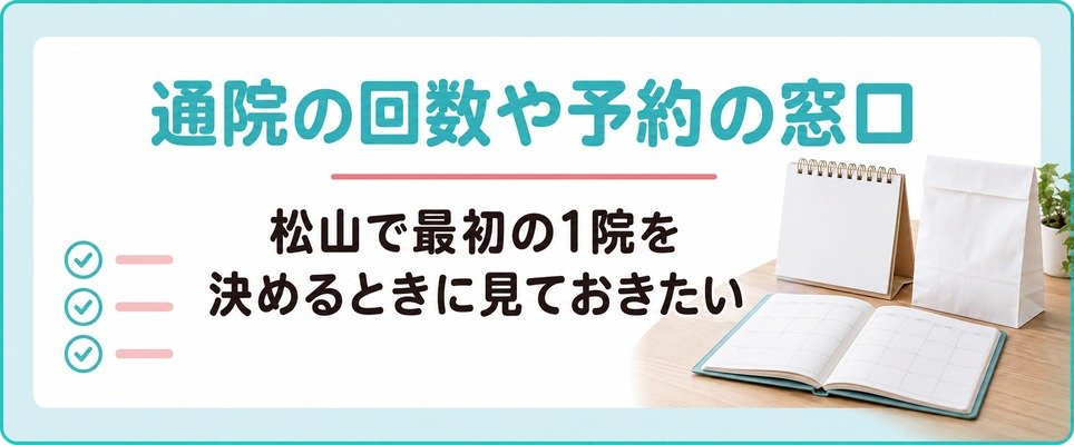 松山で最初の1院を決めるときに女性が見ておきたい通院の回数や予約の窓口など