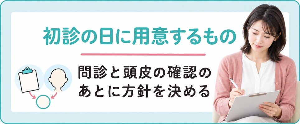 水戸と茨城の院で薄毛の初診に用意するものと当日に決めること