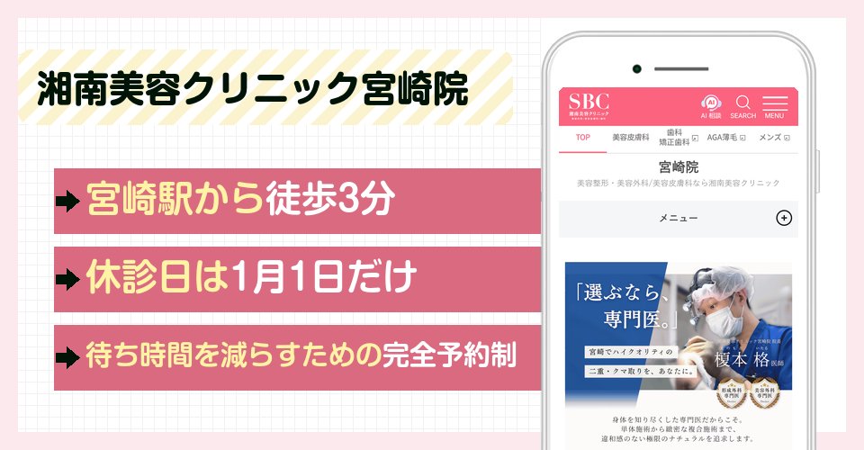 湘南美容クリニック宮崎院の特徴まとめ