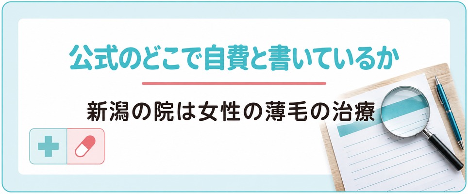 新潟の院で女性の薄毛の治療は保険が効かず自費になる