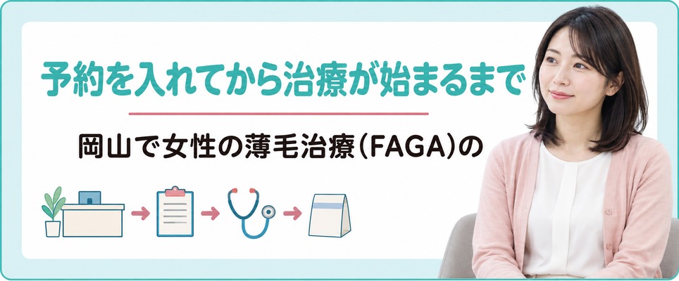 岡山で女性の薄毛治療(FAGA)の予約を入れてから治療が始まるまでにすること