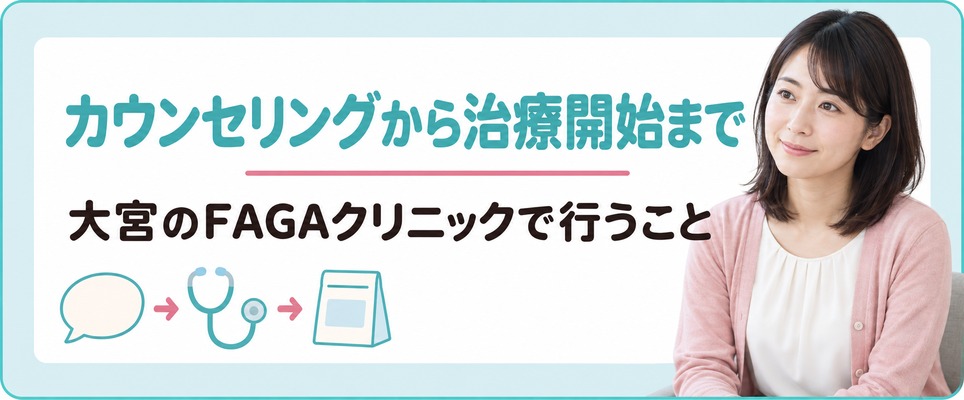 大宮のFAGAクリニックでカウンセリングから治療開始までに行うこと