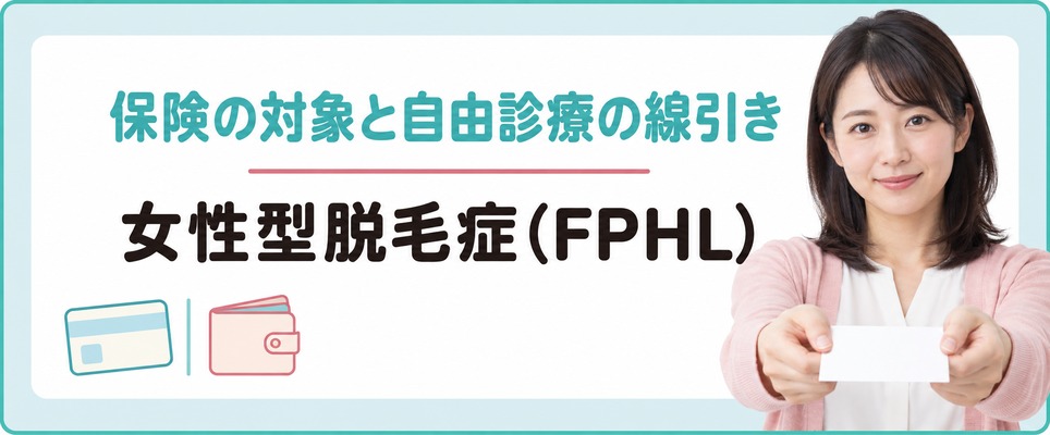 佐賀で保険の対象になる脱毛症と自由診療になる女性型脱毛症(FPHL)の線引き